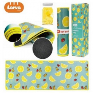 라바 마우스 장패드 오버로크 테두리 (레몬)