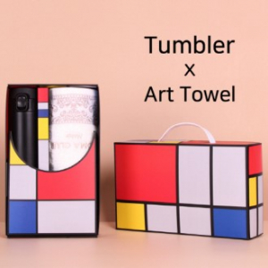 아트세트 모던원터치 500ml 텀블러+코마 노블 세면타월 세트