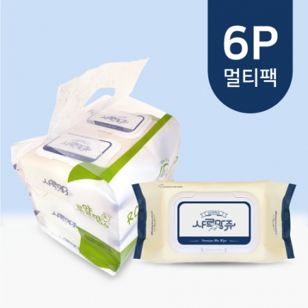 샤르망쥬 물티슈 70매(엠보싱) 6P 멀티팩