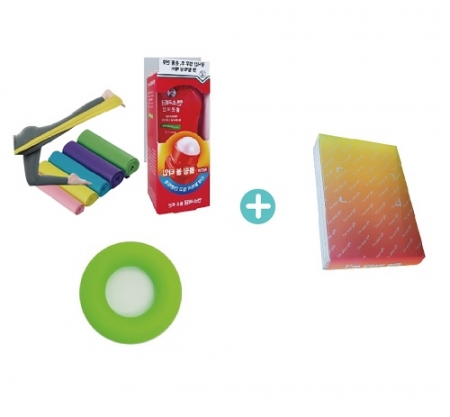 라텍스 밴드 x 실리콘 악력기 x 맨소래담 롤온파스(핫) 멘소래담 운동세트 3종 #2
