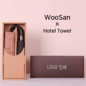 프리미엄 세트 가르시아 3단 60 레자 곡자손 완전 자동우산 + 협립 호텔 코마 40수 180 세면타올 세트