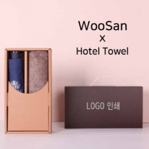 프리미엄 세트 가르시아 3단 심플 수동우산 + 코마 40수 200 호텔 세면타올 세트