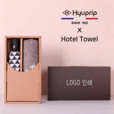 프리미엄세트 협립 3단 미니 스타앵글 완전 자동 우양산 + 협립 호텔 코마 170 세면타올 세트