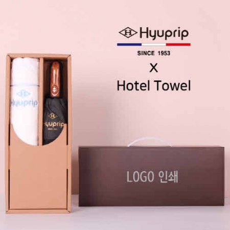 프리미엄 세트 협립 3단 70 완전자동 우산+협립 눈꽃 폴딩 세면타월 세트 #2