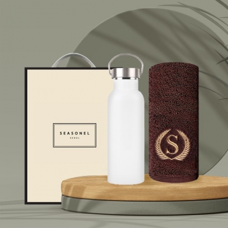 시즈넬 선물세트 슬림 진공 텀블러 500+송월 S클래스 타올190g #2