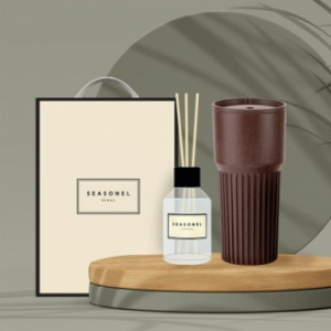 시즈넬 고급선물세트 디퓨저100ml(우드스틱)+커피가루 709텀블러