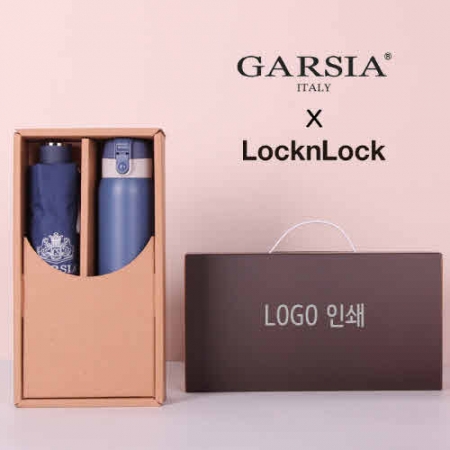 가르시아 3단 심플 수동우산+락앤락 처비 370ml 텀블러세트 #2