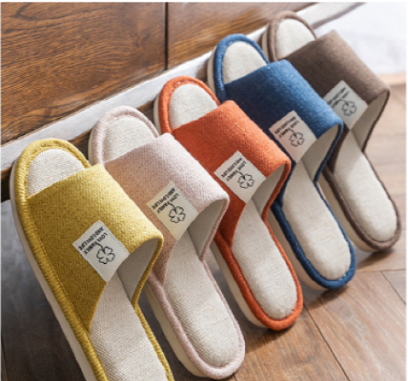 린넨 슬리퍼 (7컬러), 푹신한슬리퍼, 실내 발편한 사무실, 무소음 실내화 #2