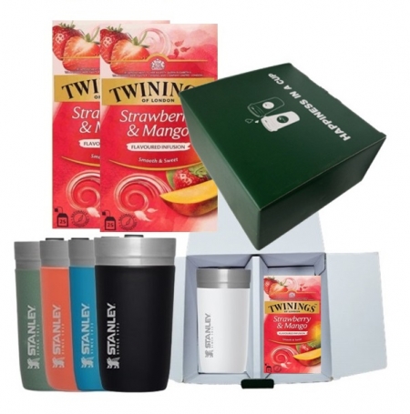 트와이닝 티백 딸기망고 + 스탠리 고 진공 텀블러 16oz 해피니스기프트 #2