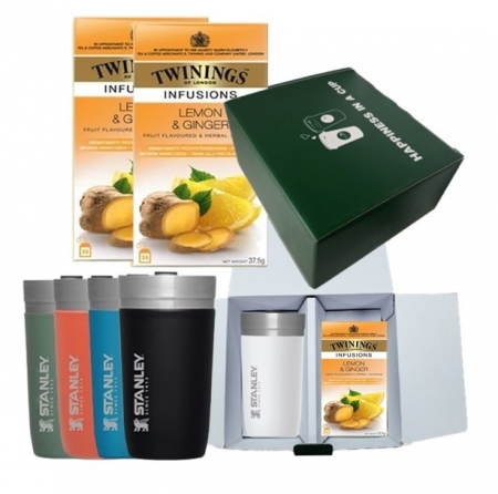 트와이닝 티백 레몬 앤 진저 + 스탠리 고 진공 텀블러 16oz 해피니스기프트 #3