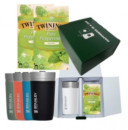 트와이닝 티백 페프민트 + 스탠리 고 진공 텀블러 16oz 해피니스기프트 #3