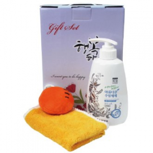 아름다운 주방세제 용기+캐릭터 핸드타올 이미지선택