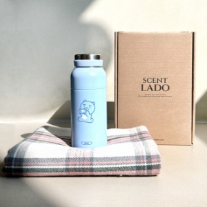 센트라도 국산 항공담요+카카오 밀키 스텐 텀블러 350ml 세트