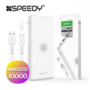 J46 스피디 대용량 무선충전 보조배터리 10000mAH 8핀+c타입 갤럭시 아이폰용