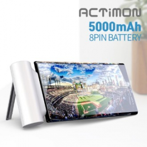 J37 엑티몬 거치대 도킹형 보조배터리 5000mAH 8타입 아이폰용