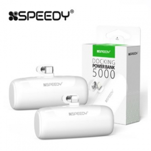 J34 스피디 도킹형 미니 보조배터리 5000mAH c타입 / 8핀 갤럭시 아이폰용