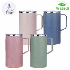 보틀로만 커피가루 모카 손잡이 머그 600