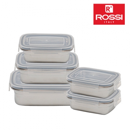 이태리 로시 뉴 더화이트 스텐 밀폐용기 5종 세트 #2