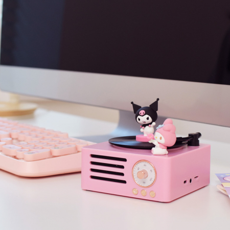 산리오 턴테이블 마이멜로디 쿠로미 블루투스 스피커 F12185 #5