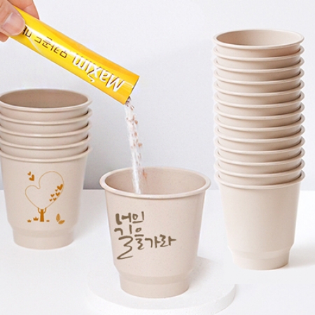 바이오 캠핑컵 180ml, 녹색인증 한잔의커피 친환경 캠핑컵, 냉온가능 #2