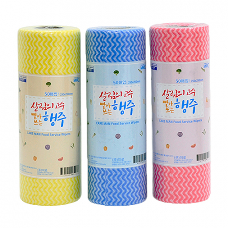 케어맨 빨아쓰는 판촉 청결 롤행주 50매 #2