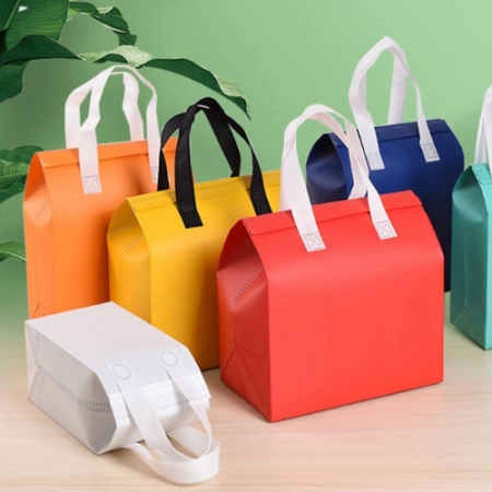 J55 파스텔 컬러 부직포 보온 보냉가방 소 (24*24*15cm) #2