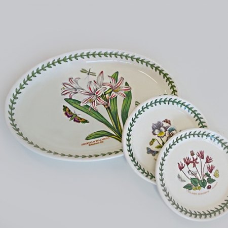 포트메리온 보타닉가든 타원형 접시 + 앞접시 세트 #3