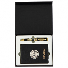 곤룡포 금장 볼펜 나전칠기 한지가죽 여권지갑