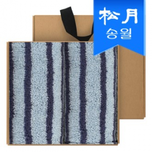[송월타올] 호텔컬렉션 스트라이프 솔리드 44 타올 2매 선물세트 // 크라프트, 기념수건, 답례품