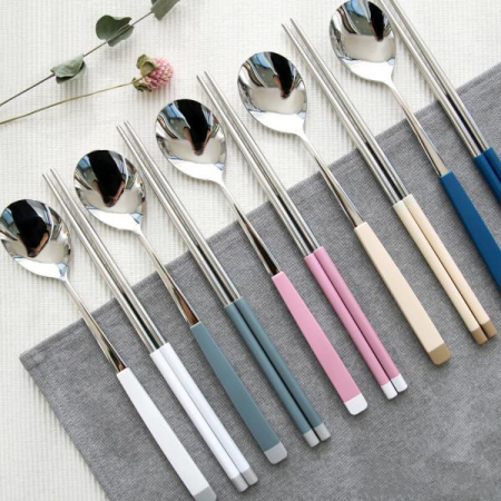 스텐레스 투톤 숟가락 젓가락 세트 #2