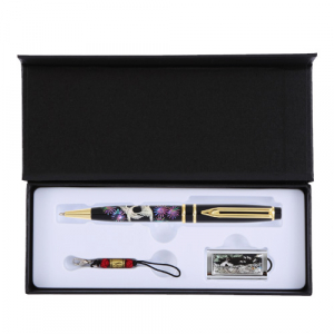 송학 자개  볼펜 채색 송학 자개 USB