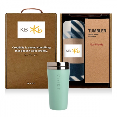 레스쁘리 고급 텀블러세트 RRRR (해브 텀블러 420ml + 무릎담요) #3