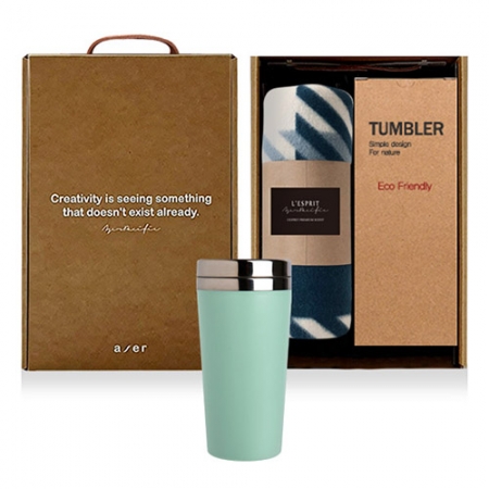 레스쁘리 고급 텀블러세트 RRRR (해브 텀블러 420ml + 무릎담요) #2