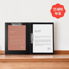 가죽 더블레버 파일(A4) (블랙)