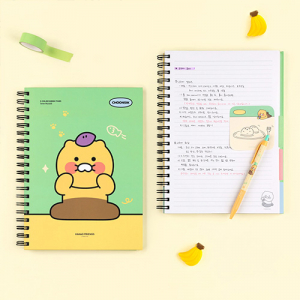 캐릭터 B5 인덱스 스프링 노트 L 그린