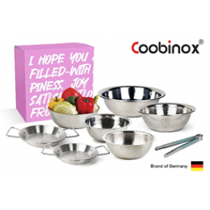 [쿠비녹스]믹싱볼 쌀함박 채반 집게 플레이트 8종 세트