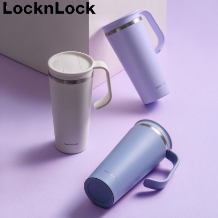 락앤락 데일리 핸들 텀블러 600ml, 프리미엄 스텐 4330, 블루, 바이올렛, 아이보리 #2