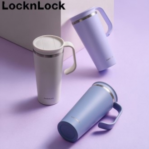 락앤락 데일리 핸들 텀블러 600ml, 프리미엄 스텐 4330, 블루, 바이올렛, 아이보리