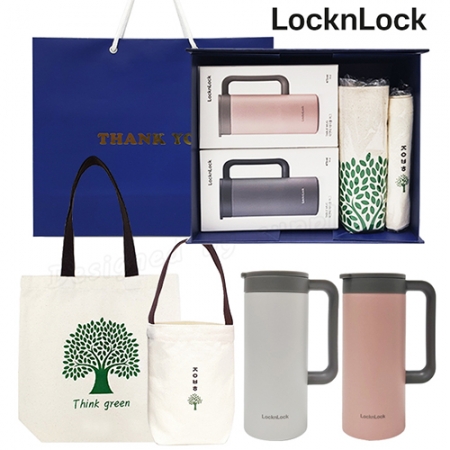 락앤락 테이블머그 텀블러2p 선물세트(데일리11호)에코백 텀블러파우치 #2