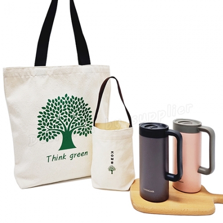 락앤락 테이블머그 텀블러2p 선물세트(데일리11호)에코백 텀블러파우치 #4