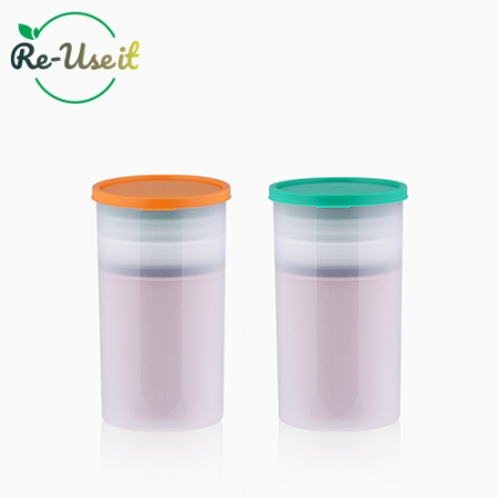 [보틀로만] 리유저블 파티&캠핑컵 세트 (소) 1400ml (다용도 멀티수납통 포함) #2