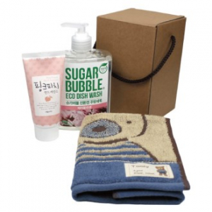 슈가버블 주방세제 + 기라로쉬 울리 핸드타올 + 과일나라 핸드에센스 3종세트