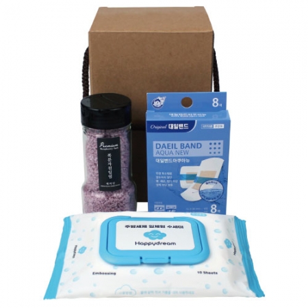 복분자 천일염 + 아쿠아 밴드 + 뽑아쓰는 주방세제 3종 세트 #2