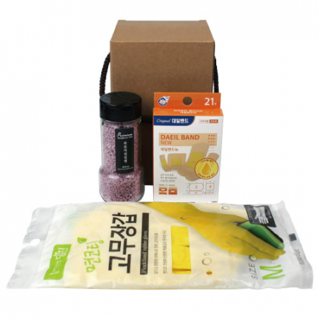 복분자 천일염 +  대일밴드 + 고무장갑 3종세트 #2