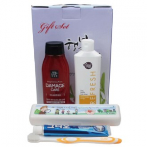 크리오 치약칫솔 세트 + 미장센 샴푸 + 샤워메이트 바디워시 3종