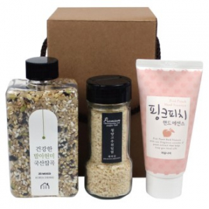 발아현미 잡곡 + 청양고추 천일염 +  과일나라 핸드에센스 3종세트