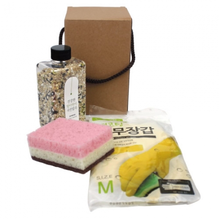 발아현미 국산잡곡 + 양면 떡수세미 + 고무장갑 3종세트 #2