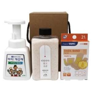 히말라야 핑크 소금 + 혼합형 대일밴드 + 주방전용 아이깨끗해 핸드워시 3종세트