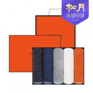 [송월타올]솔리드 뱀부 무지타올 200g 5P 타올세트