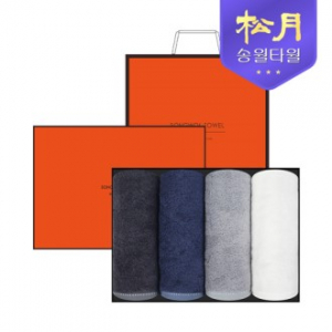 [송월타올]솔리드 뱀부 무지타올 200g 4P 타올세트